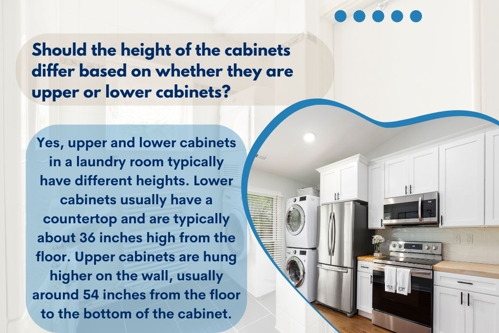 Should the height of the cabinets differ based on whether they are upper or lower cabinets