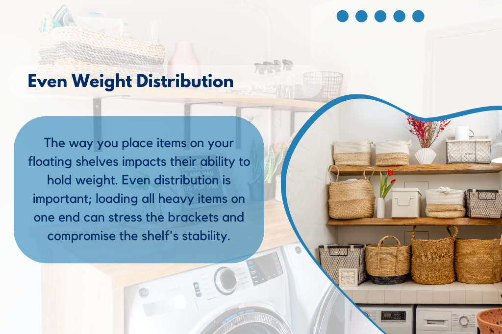 Best way to distribute weight on floating shelves