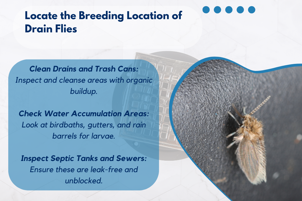 Locate the Breeding Location of Drain Flies